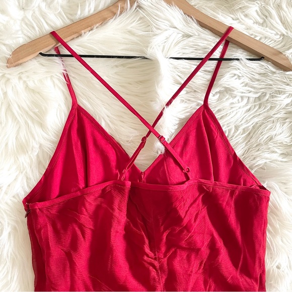 Vineet Bahl Anthropologie Red Sleeveless V-Neck Fringe Maxi Dress NWT Medium - Picture 15 of 16